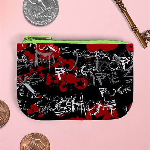 Emo Graffiti Mini Coin Purse from ArtsNow.com Front
