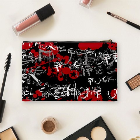 Emo Graffiti Cosmetic Bag (Medium) from ArtsNow.com Back
