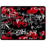 Emo Graffiti Fleece Blanket (Large)