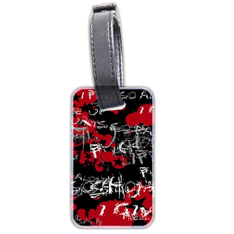 Emo Graffiti Luggage Tag (two sides) from ArtsNow.com Front