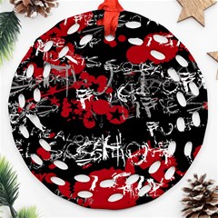 Emo Graffiti Round Filigree Ornament (Two Sides) from ArtsNow.com Front