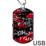 Emo Graffiti Dog Tag USB Flash (One Side)