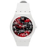 Emo Graffiti Round Plastic Sport Watch (M)