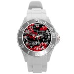 Emo Graffiti Round Plastic Sport Watch (L)