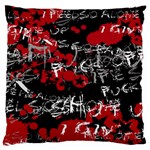 Emo Graffiti Large Flano Cushion Case (One Side)