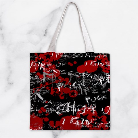 Emo Graffiti Zipper Grocery Tote Bag from ArtsNow.com Front