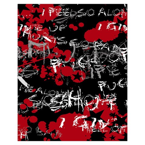Emo Graffiti Drawstring Pouch (XL) from ArtsNow.com Front