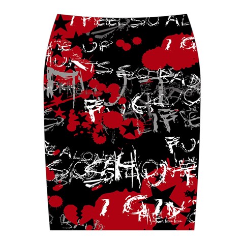 Emo Graffiti Midi Wrap Pencil Skirt from ArtsNow.com Back