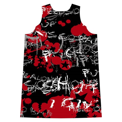 Emo Graffiti Shoulder Cutout Velvet One Piece from ArtsNow.com Back