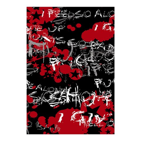 Emo Graffiti Large Tapestry from ArtsNow.com Front