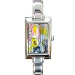 Graffiti Graphic Rectangle Italian Charm Watch
