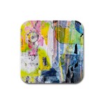 Graffiti Graphic Rubber Square Coaster (4 pack)
