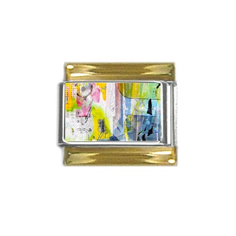 Graffiti Graphic Gold Trim Italian Charm (9mm) from ArtsNow.com Front