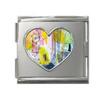Graffiti Graphic Mega Link Heart Italian Charm (18mm)