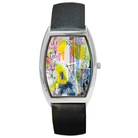 Graffiti Graphic Barrel Style Metal Watch from ArtsNow.com Front