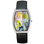 Graffiti Graphic Barrel Style Metal Watch