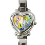 Graffiti Graphic Heart Italian Charm Watch