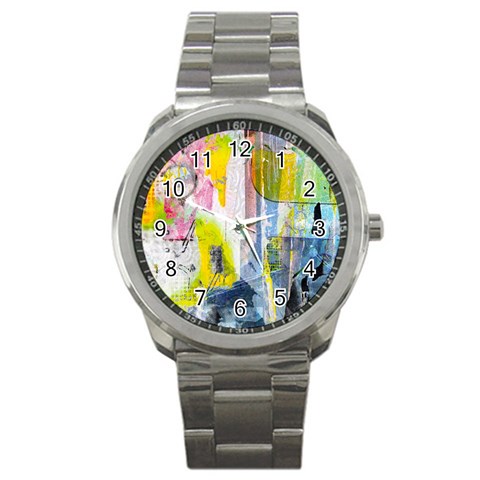 Graffiti Graphic Sport Metal Watch from ArtsNow.com Front