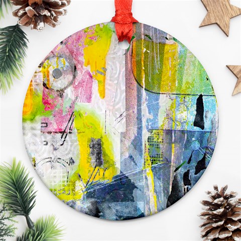 Graffiti Graphic Round Ornament (Two Sides) from ArtsNow.com Front