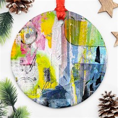 Graffiti Graphic Round Ornament (Two Sides) from ArtsNow.com Back
