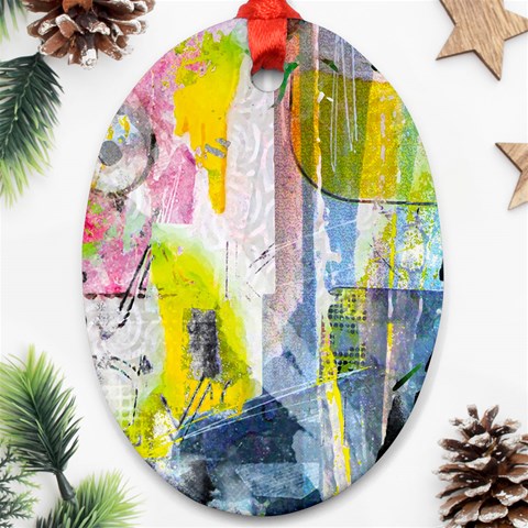 Graffiti Graphic Oval Ornament (Two Sides) from ArtsNow.com Back