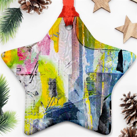 Graffiti Graphic Star Ornament (Two Sides) from ArtsNow.com Front