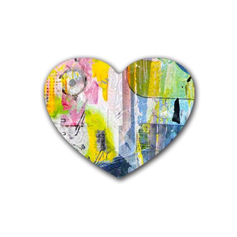 Graffiti Graphic Rubber Coaster (Heart) from ArtsNow.com Front