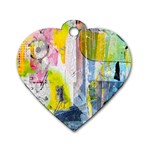 Graffiti Graphic Dog Tag Heart (Two Sides)