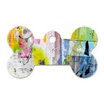 Graffiti Graphic Dog Tag Bone (One Side)