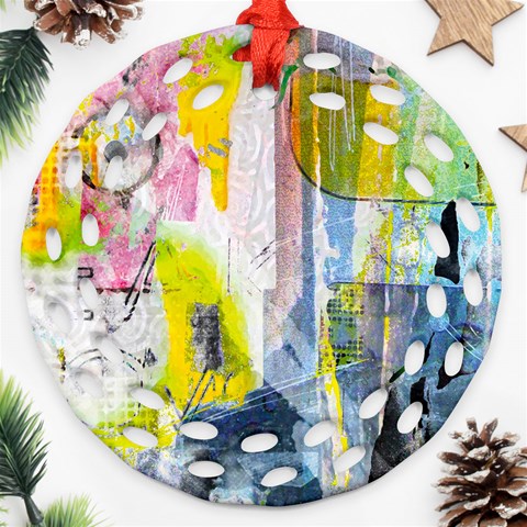 Graffiti Graphic Ornament (Round Filigree) from ArtsNow.com Front