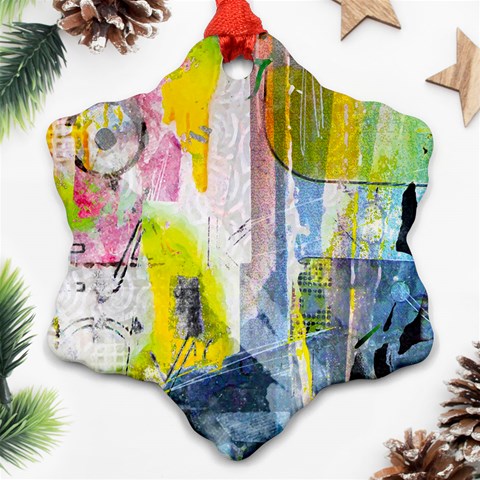 Graffiti Graphic Snowflake Ornament (Two Sides) from ArtsNow.com Front