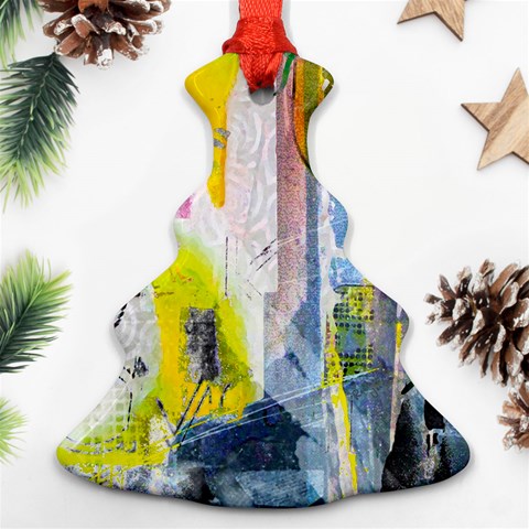 Graffiti Graphic Christmas Tree Ornament (Two Sides) from ArtsNow.com Front