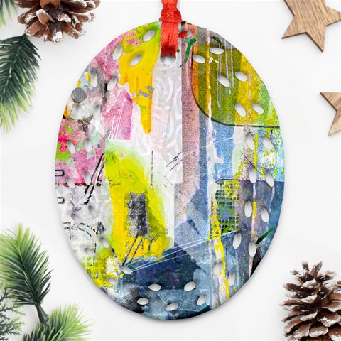 Graffiti Graphic Ornament (Oval Filigree) from ArtsNow.com Front