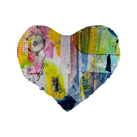 Graffiti Graphic Standard 16  Premium Heart Shape Cushion  from ArtsNow.com Back