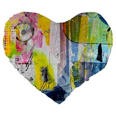 Graffiti Graphic Large 19  Premium Heart Shape Cushion from ArtsNow.com Front