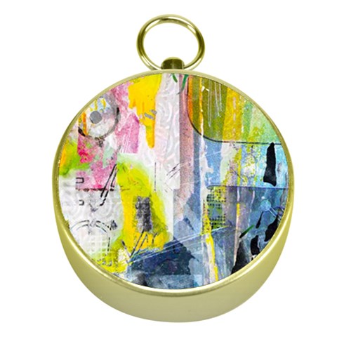 Graffiti Graphic Gold Compass from ArtsNow.com Front