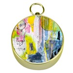 Graffiti Graphic Gold Compass