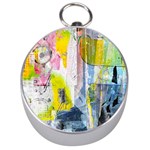 Graffiti Graphic Silver Compass