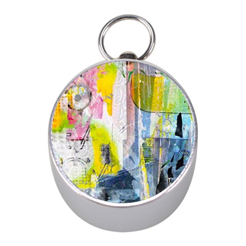 Graffiti Graphic Silver Compass (Mini) from ArtsNow.com Front