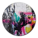 Graffiti Grunge Round Mousepad