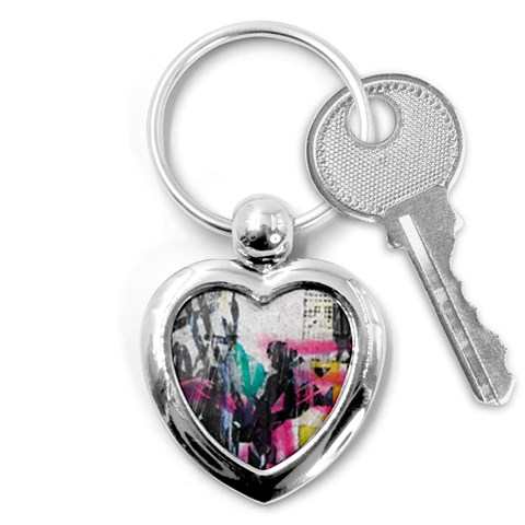 Graffiti Grunge Key Chain (Heart) from ArtsNow.com Front