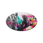 Graffiti Grunge Sticker Oval (100 pack)