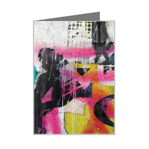 Graffiti Grunge Mini Greeting Card from ArtsNow.com Left