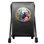 Graffiti Grunge Pen Holder Desk Clock