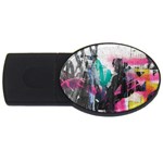 Graffiti Grunge USB Flash Drive Oval (4 GB)