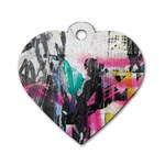 Graffiti Grunge Dog Tag Heart (Two Sides)