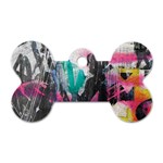 Graffiti Grunge Dog Tag Bone (One Side)