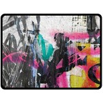 Graffiti Grunge Fleece Blanket (Large)