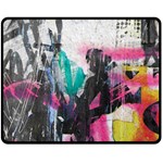 Graffiti Grunge Fleece Blanket (Medium)