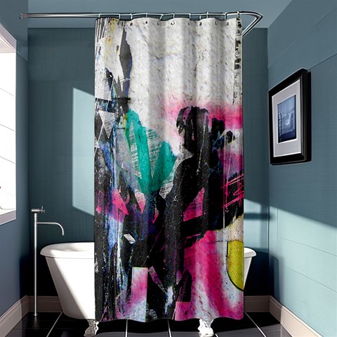 Graffiti Grunge Shower Curtain 36  x 72  (Stall) from ArtsNow.com Curtain(36 X72 ) - 33.26 x66.24  Curtain(36 X72 )